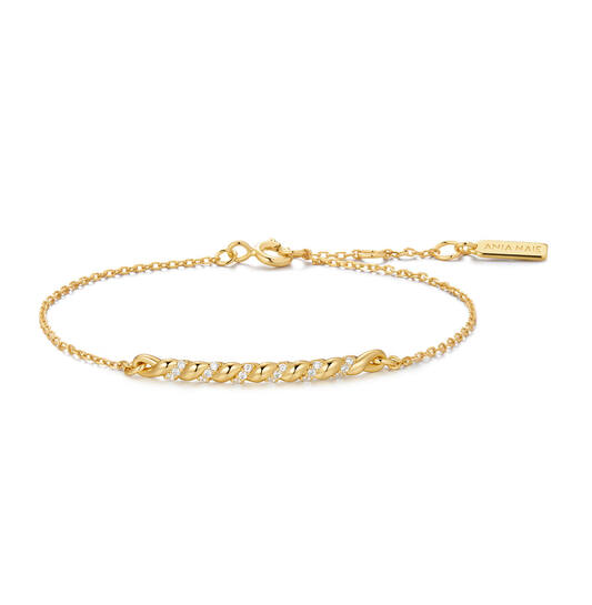  Tide Echo - Link bracelets - Silver / 14kt GP - Zirconia - 18,5cm